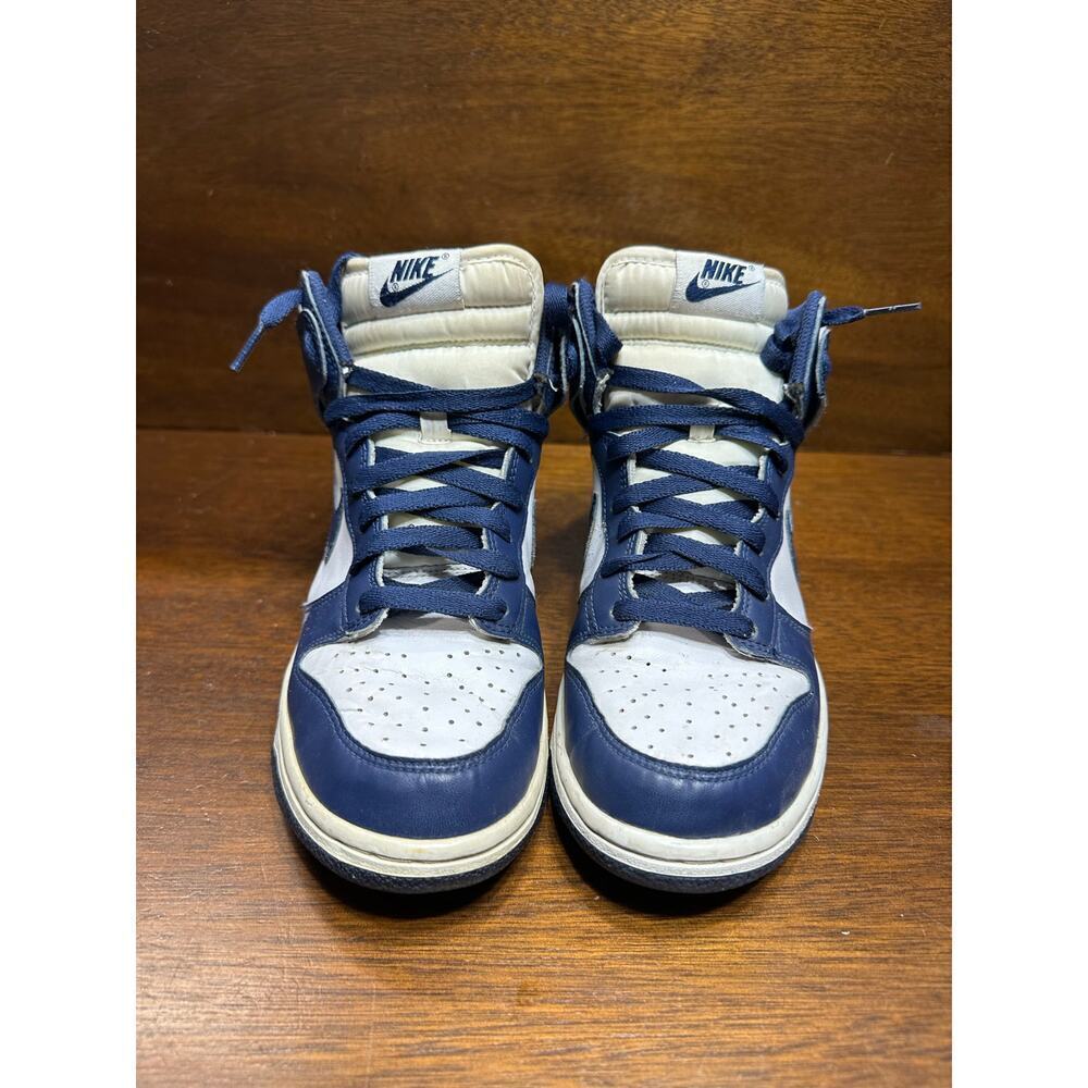 Nike Dunk High Navy Sneaker Shoe Unisex 6.5Y Athletic Retro Basketball Youth - Picture 4 of 7